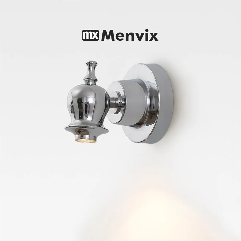 

Menvix Art Deco Chrome Wall Sconce 3000K Small Chrome Wall Light for Bedroom Bedside Stairs Parlor Hotel - Atmosphere Lighting