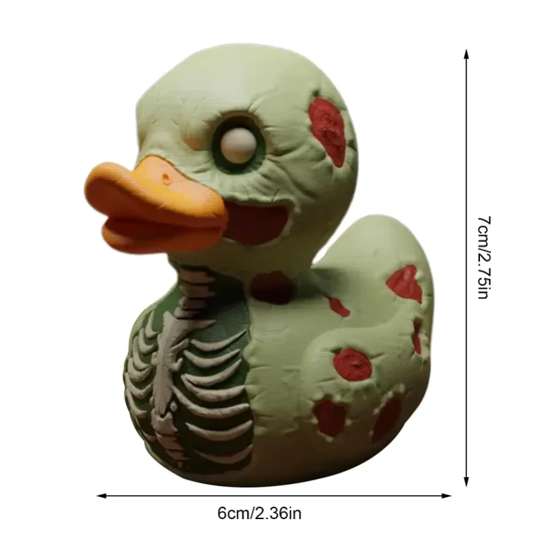Halloween Zombie Duck Figurine Gothic Home Decor Spooky Resin Statue