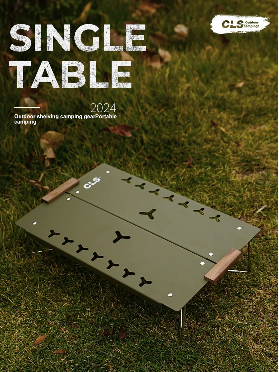 

Outdoor Single Folding Table Hiking Hiking Camping Portable Table Aluminum Alloy Folding Quick-Open Mountain Picnic Table