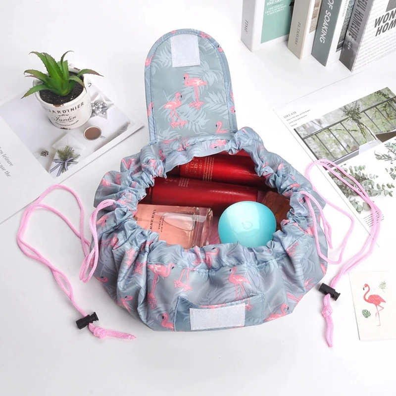 Fashion Cosmetic Storage Bag Women Travel Portable Make Up Bag Toiletry Beauty Case Organizer Waterproof Drawstring Makeup Pouch