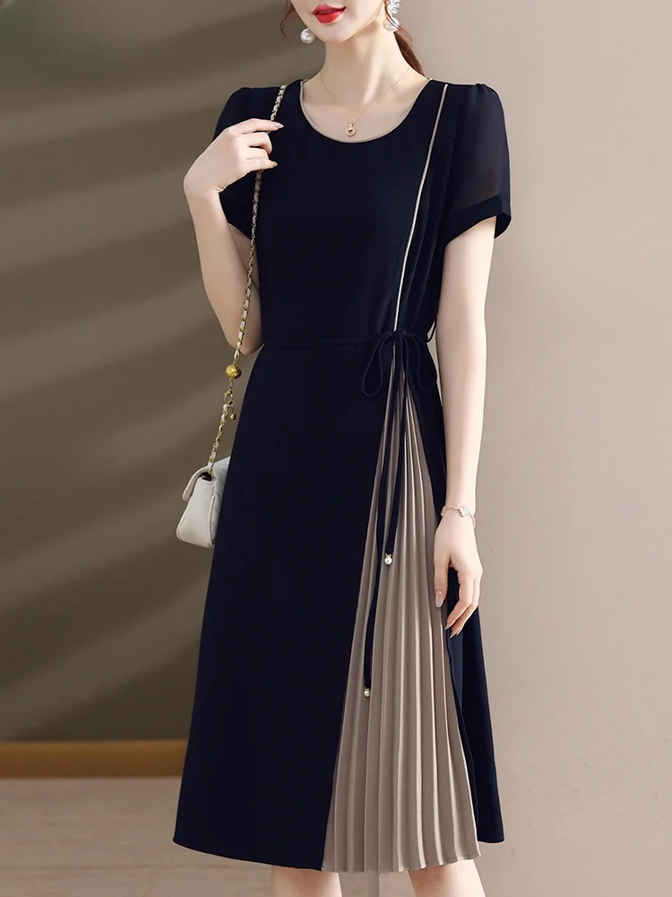 

Летнее модное шифоновое платье-миди для молодых мам, женщин среднего и старшего возраста, элегантное и стильное.