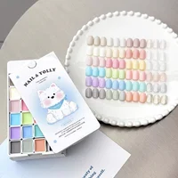 Paleta de Gel de uñas sólido, 24 colores, pintura de barro, Color Primavera Verano para diseño de Arte de uñas, barnices de Gel UV semipermanentes