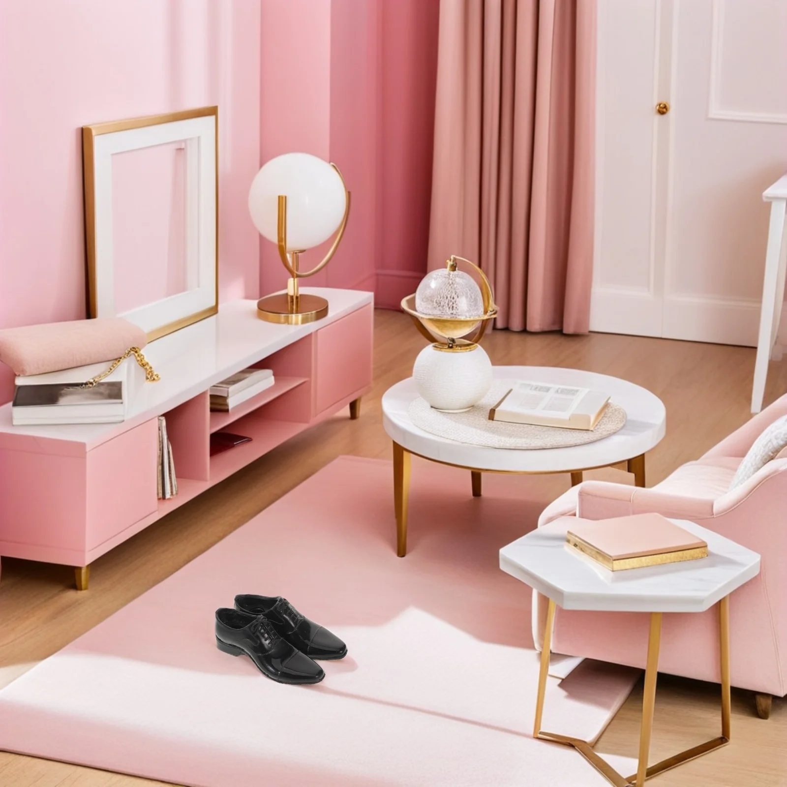 1 Par de Botas de Ação Miniatura de 12 Polegadas Pretas com Acabamento Realista para Exibição de Uniformes Militares e Trajes Formais