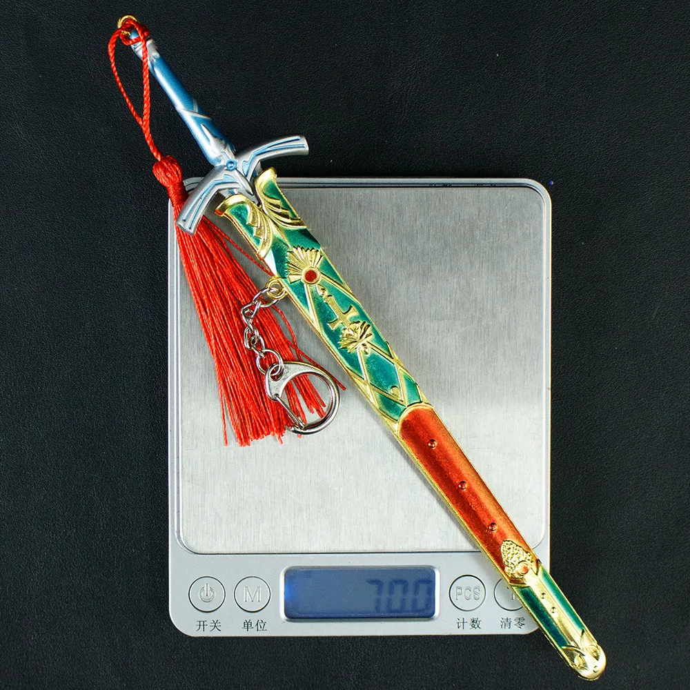 22cm nova espada em pedra jogo figura adereços periféricos modelo de metal artesanato decoração de mesa ornamentos presente de aniversário brinquedos