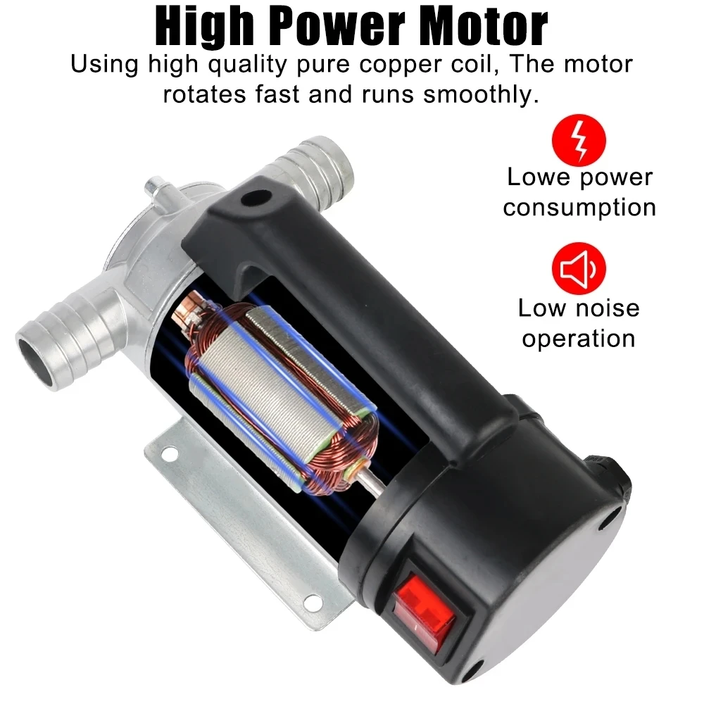 50L/min 12V 24V 220V Electric Automatic Reversible Fuel Transfer Pump For Pumping Oil Diesel Kerosene Water Auto Refueling Pump