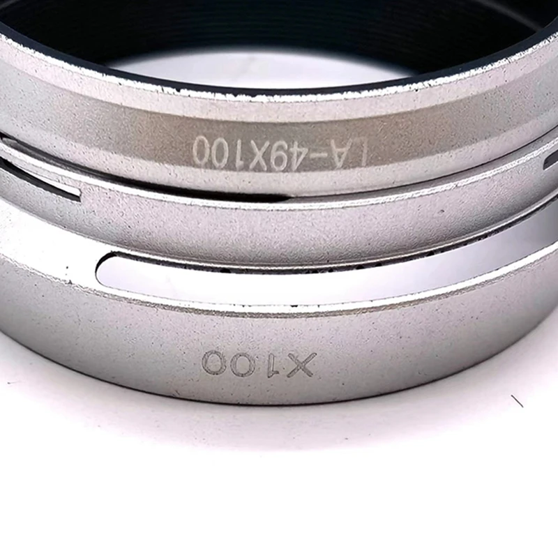 LH-X100 49Mm Lens Adapter Ring Metal Lens Hood For Fuji X100 X100S Hood Adapter Ring