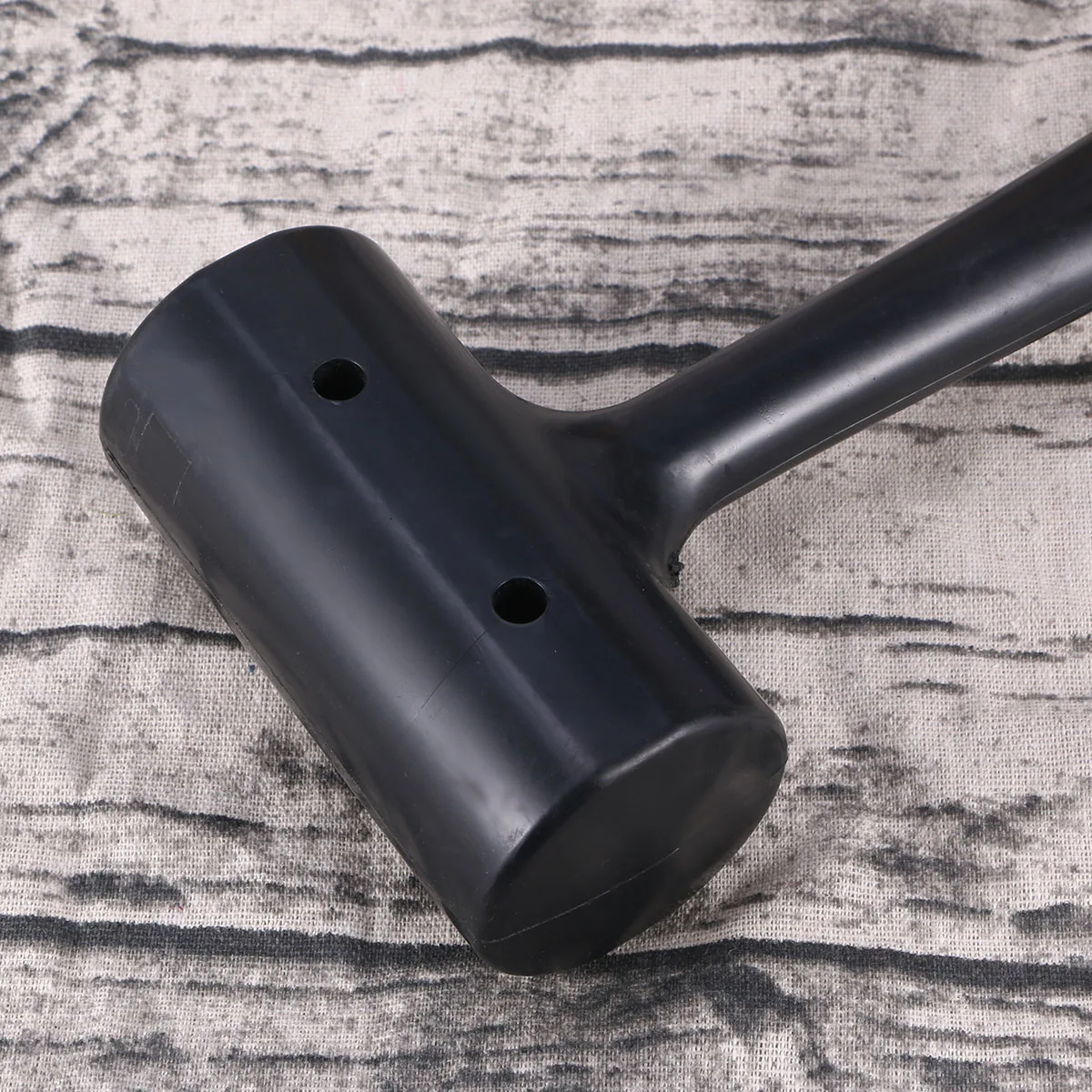 

Black Small Rubber Hammer Anti-Slip Handle Stainless Steel Construction No Trace Percussion Installation Tool Hammer