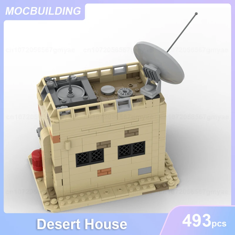 Desert House architettura modello MOC Building Blocks fai da te assemblare mattoni Display educativo creativo raccogliere giocattoli regali 493 pezzi