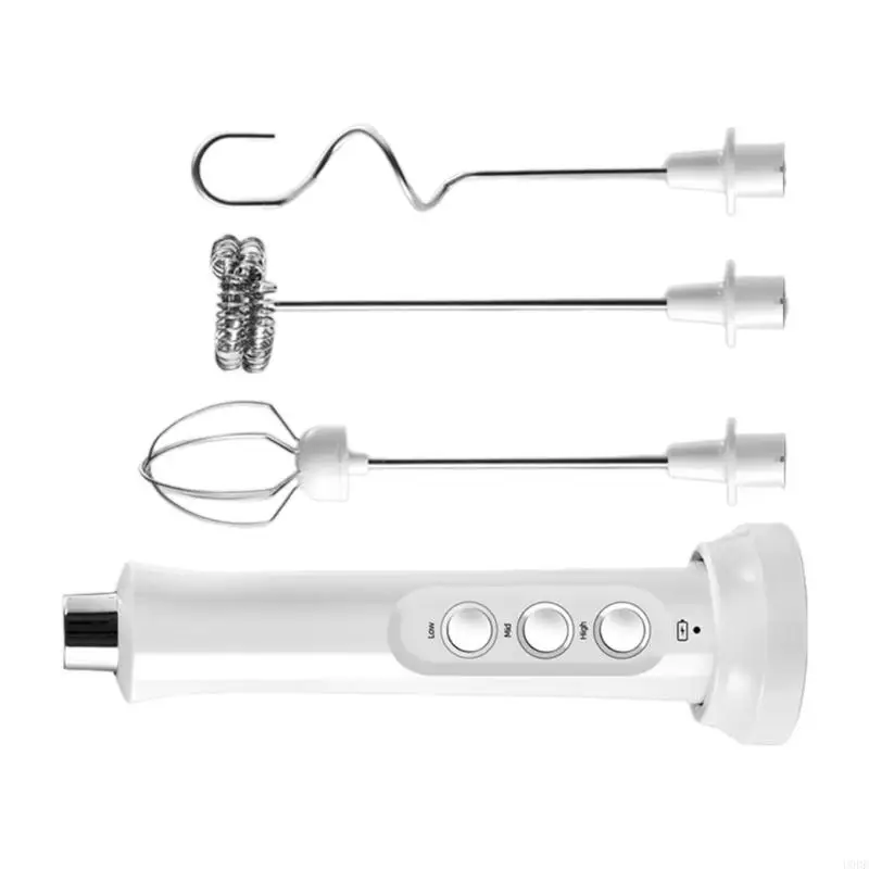 

U0DE Перезаряжаемая молоко Frother Forher Coffee Electric Webk Wrink Foam Mixer 3 Speed ​​для латте -капучино горячий шоколад