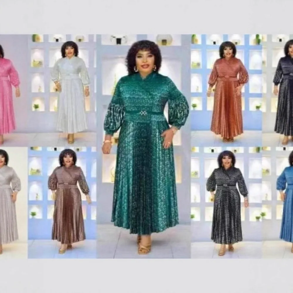 miyake-2025-mode-haut-sens-bronzant-femmes-vetements-lanterne-manches-robe-plissee-col-de-costume-elegant-robe-ample