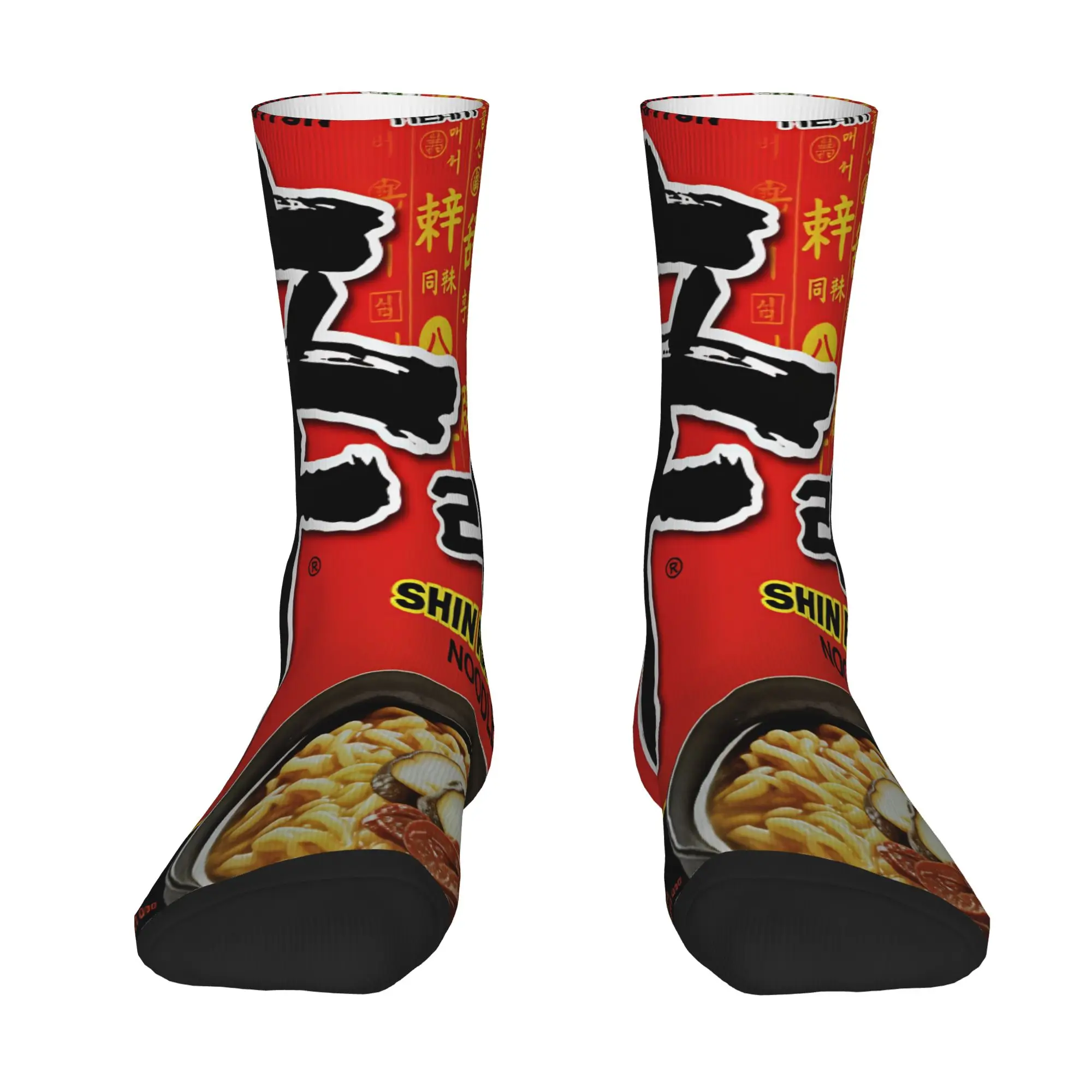 Shin Ramyun Socks  Funny Stockings Winter Anti Bacterial Unisex Men Socks Warm Soft Pattern Running Socks