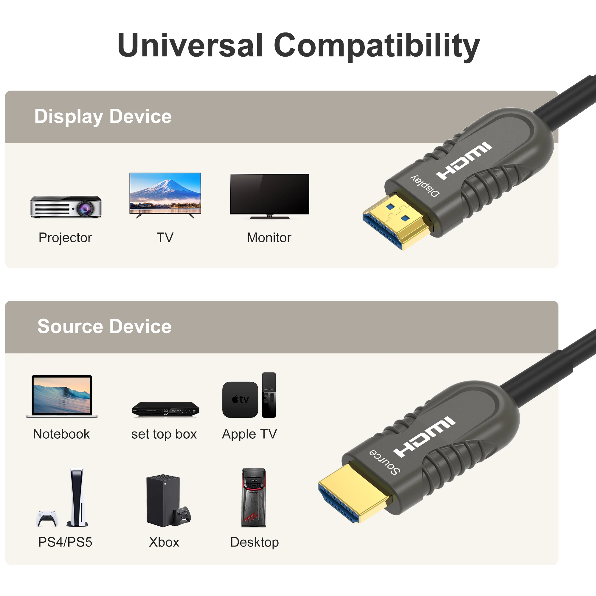 8K HDMI 2,1 Fiber Optic Kabel Splitter 8K/60Hz 4K/120Hz 48Gbps ultra High Speed HDR eARC Für HD TV Box Projektor Computer-Spieler – Detail 21