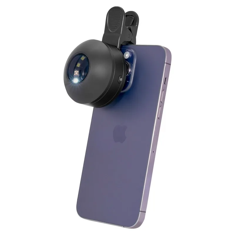 For 10‑Times Magnification Phone‑Attached Magnifier Lens With UV Light, Visual Observation Replacement Accessory For Mobile