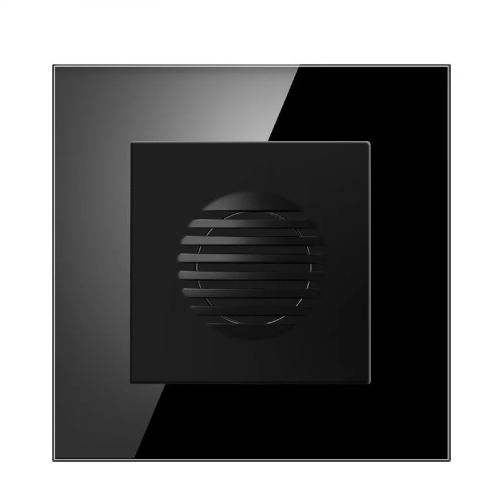 

Type 86 embedded AC220V wired hotel doorbell, home doorbell switch wall button tempered crystal glass pane