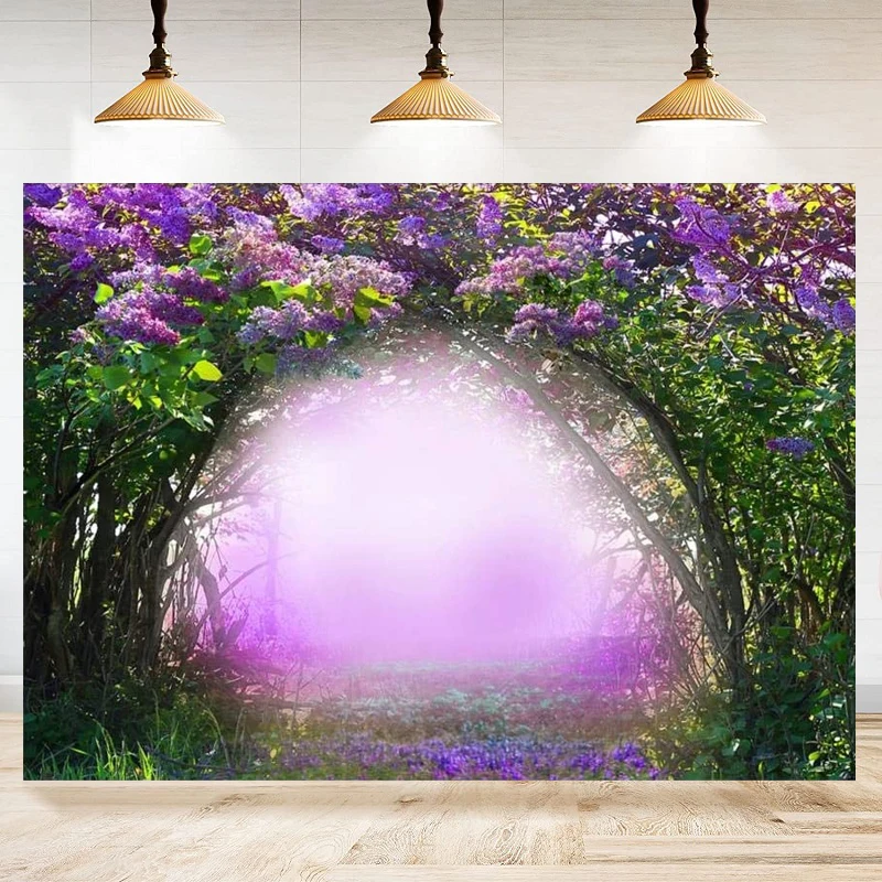 

Сказочный волшебный лес фон для фотосъемки для девочек, детский душ, украшение для дня рождения, зачарованный сад, фотофон