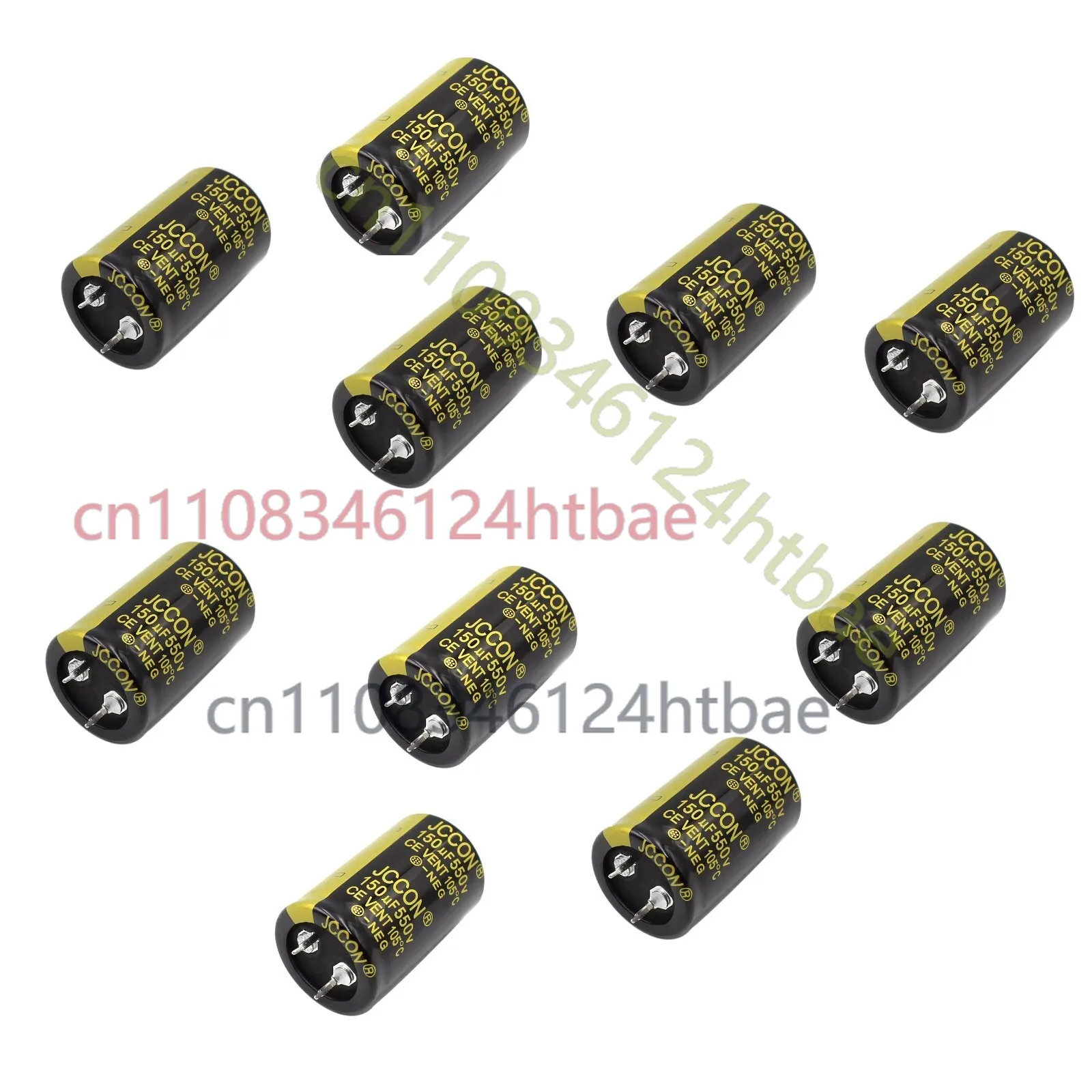 

For Aluminum Electrolytic Capacitor, 10Pcs JCCON 550V 150UF Niujiao Capacitor 25*40mm High Voltage Power Supply Capacitor