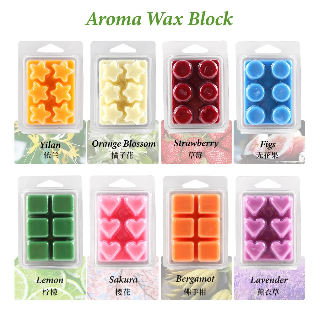 

8 Packs Scented Wax Melts Assorted Soy Wax Warmer Cubes for DIY Scented Soy Essential Oil Candles Beginners Professionals