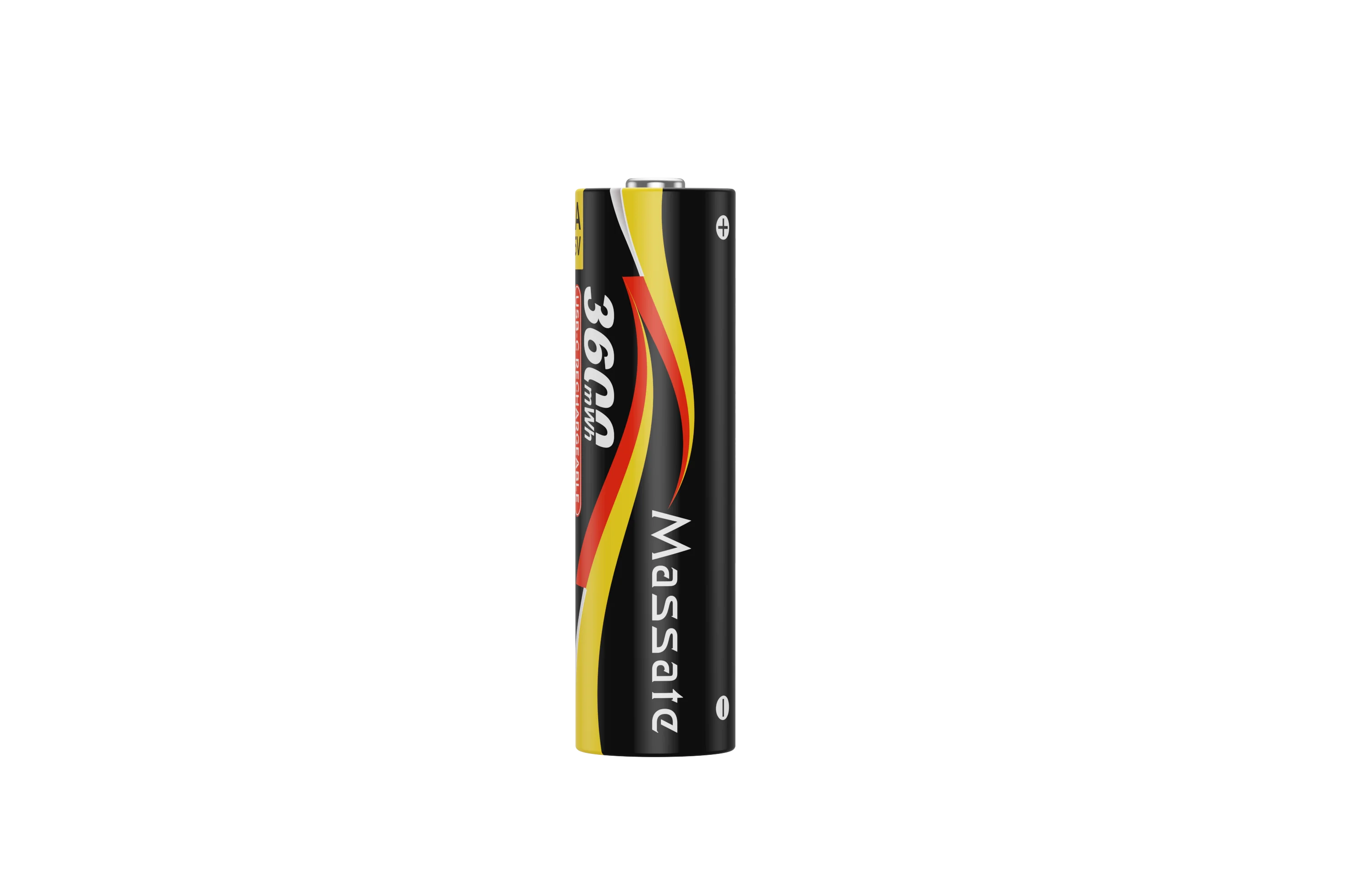 Massate 1.5V 3600mWh AA Rechargeable Lithium Battery Type-C USB Charging AA Batteries for Toys Flashlight Mouse Remote Control