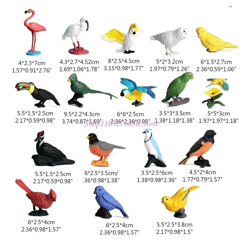 R6FD Kids Trick Toy Plastic Made Realistic Bird Figurines Creative for Age 6+ Kid