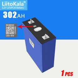 1pcs LiitoKala 3.2V 302Ah LiFePO4 battery DIY 12V/12.8v 300Ah for Electric car RV Campers Golf Cart Off-Road Solar Wind Class A