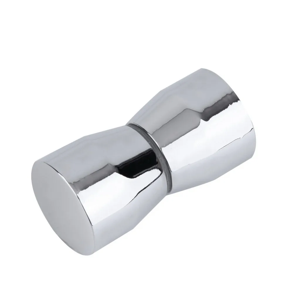 stainless stee Single Hole Round Sliding Glass Door Handle Door Handles For Shower Cabin Accessory Shower Room Parts