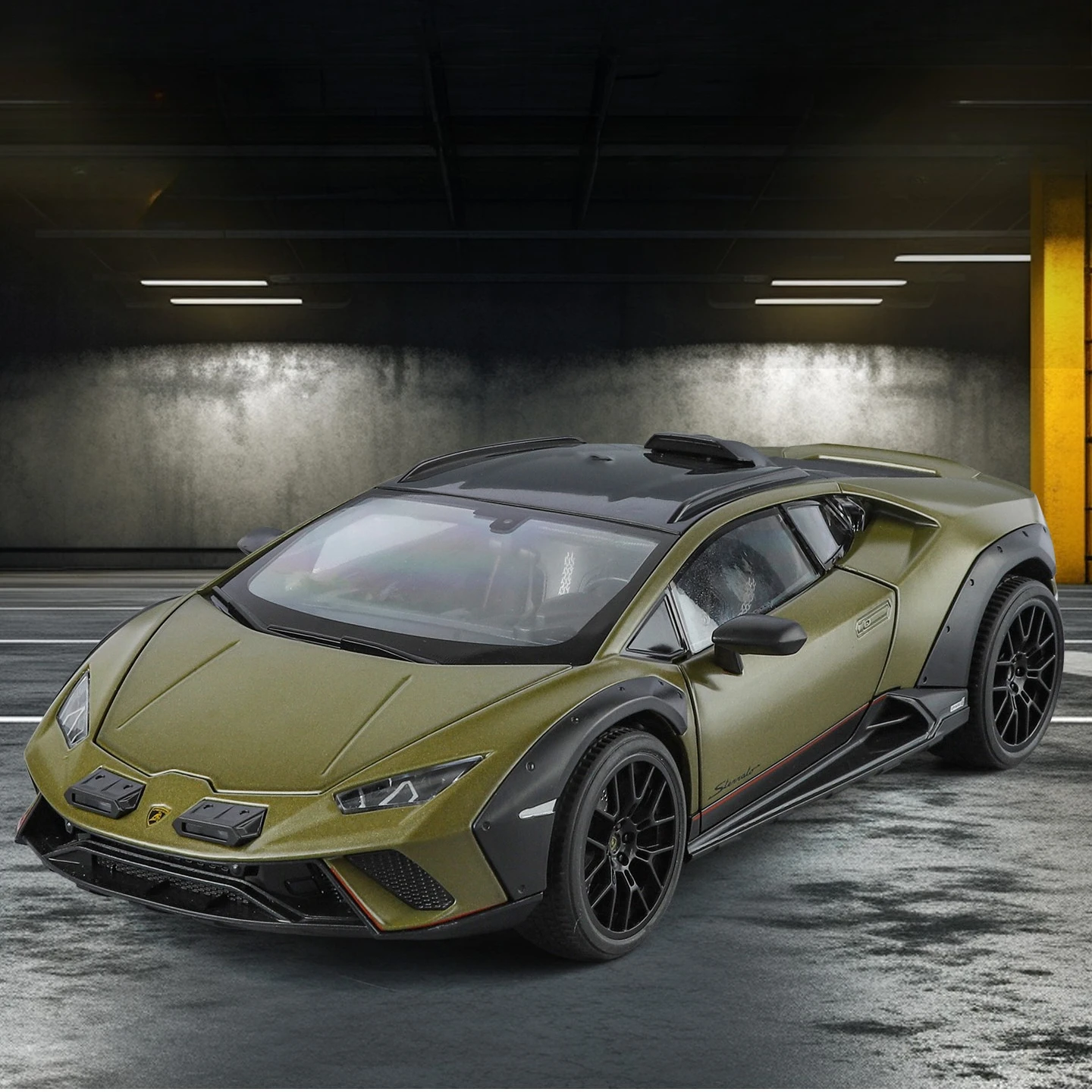 รถของเล่นโมเดลฮูราแคน สเตอร์ราโต สเกล 1:18 ผลิตจากโลหะผสม ล้อไดแคส แบบดึงหลัง รถซูเปอร์คาร์ สำหรับเด็กผู้ชาย ของขวัญวันเกิด