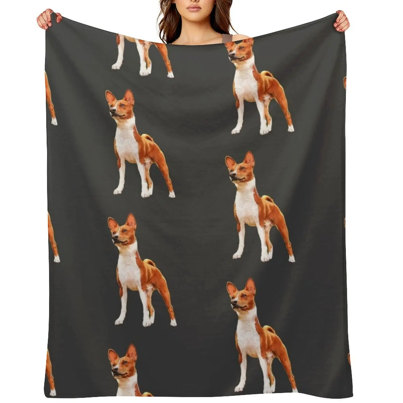 

Basenji Dog Striking a Pose Throw Blanket Sofa Throw Thermals For Travel Hair christmas gifts Blankets