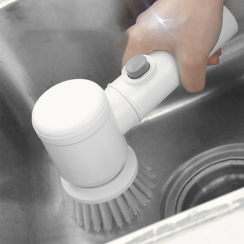 4 Trong 1 Không Dây Đa Chức Năng Điện Bàn Chải Vệ Sinh Nhà Bếp Phòng Tắm Dụng Cụ Vệ Sinh Chống Thấm Nước Bàn Chải Xoay Bút Xóa Vết Xước