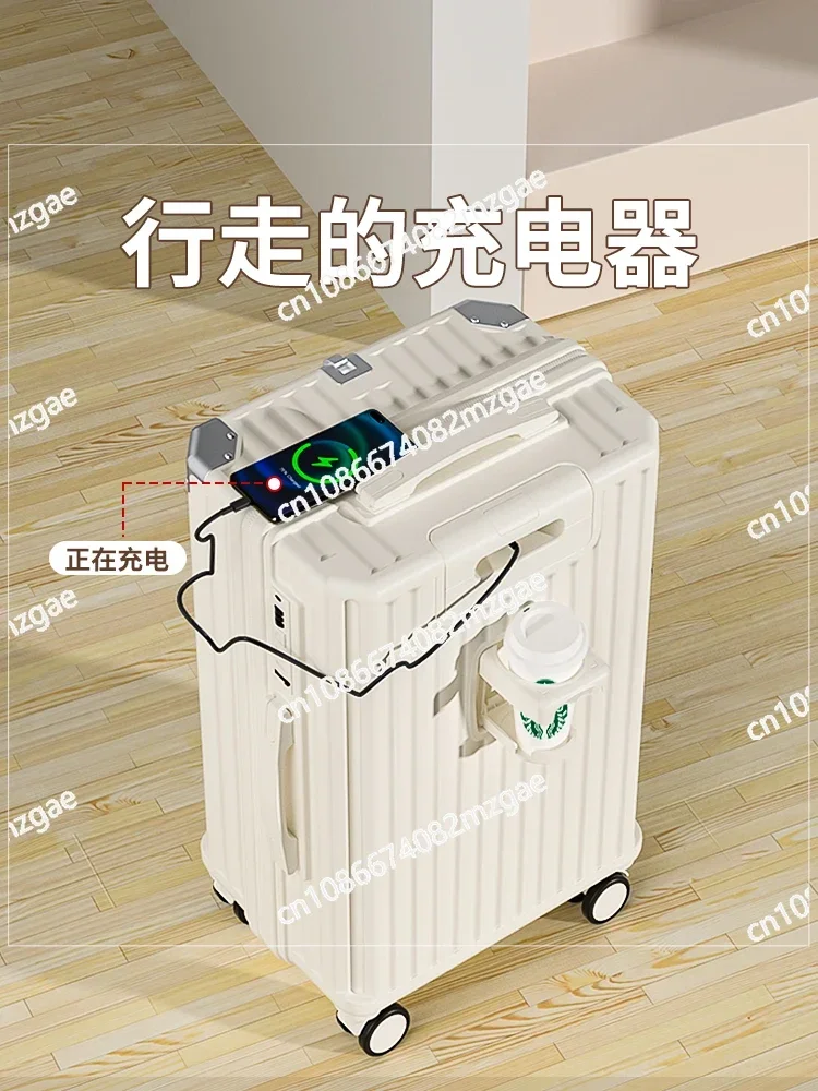 Suitcase Female 2024 New Trolley Case Boarding 20 Inches 24 Small Travel Password Leather Case Silent Universal Wheel