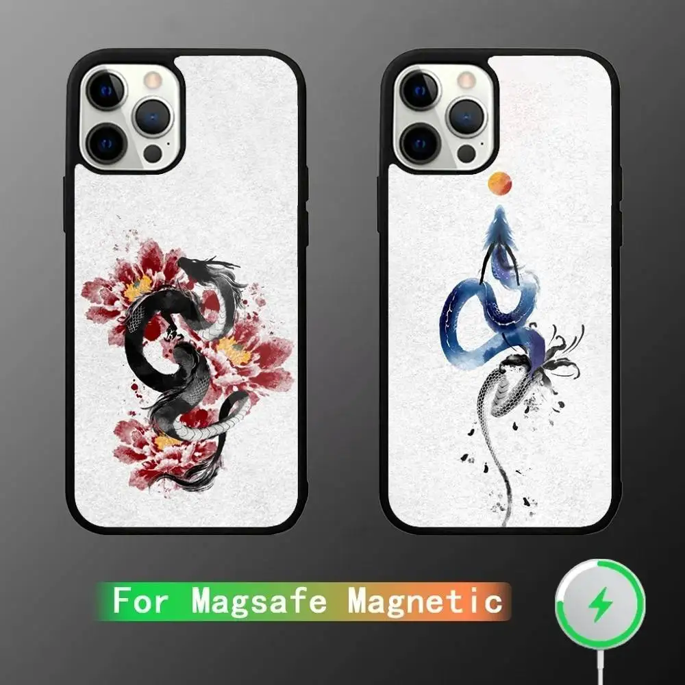 

Color Chinese Dragon Phone Case For iPhone 17,16,15,14,13,12,11,Pro,Max,Plus,Mini,SE4,E Magnetic Magsafe Wireless Charging