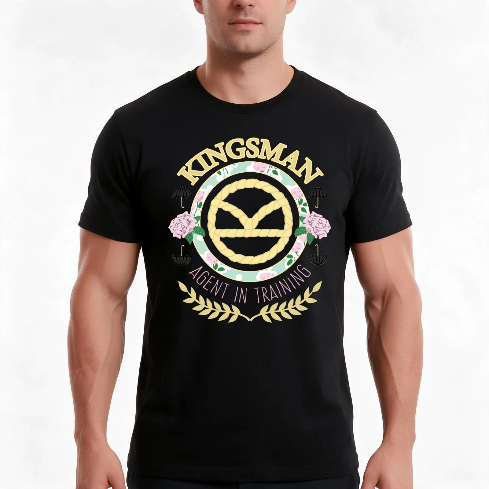 Agent In Training (Colour Version) T-Shirt, Summer Casual Cotton Tee, Oversized Streetwear Tops, Vintage Graphic Print