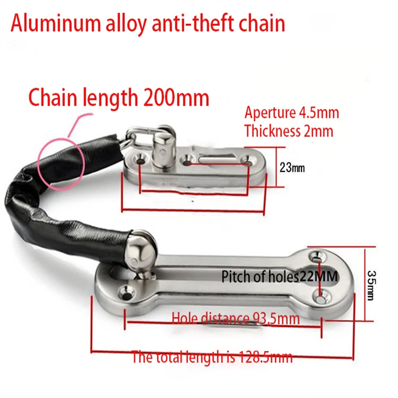 Special high-grade anti-theft chain door buckle door bolt lock buckle door chain anti-theft safety buckle zinc alloy anti-theft