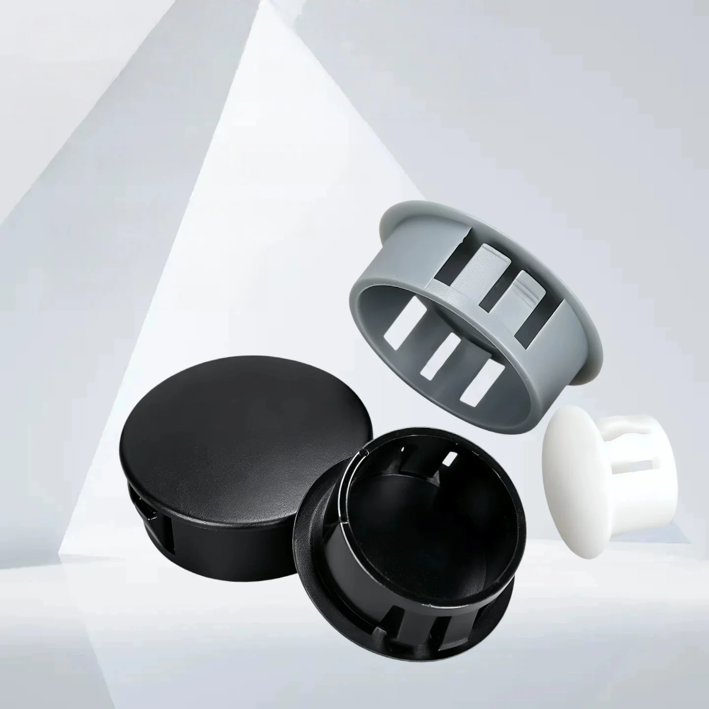 1000PCS SKT Snap-in Plastic Hole Plugs Panel Cable Hole Cover Stoppers Dustproof Blanking Plugs for Electrical Box Cabinet Panel