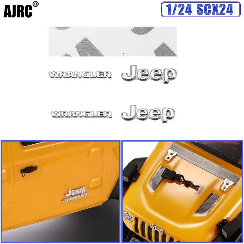 Ajrc 1/24 Crawler Climbing Vehicle Axial Scx24 Wrangler Jeep Metal Characters Scx24 Metal Badge