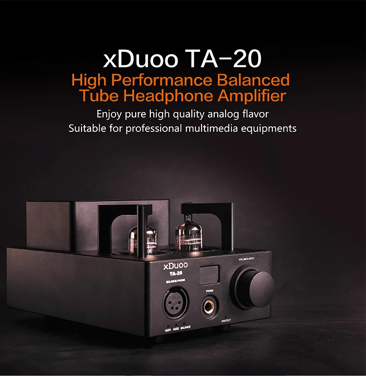 XDUOO TA-20 HIFI High Performance Full Balanced Classical 12Au7 Tube  Stereo Audio Headphone Amplifier with XLR AUX AMP