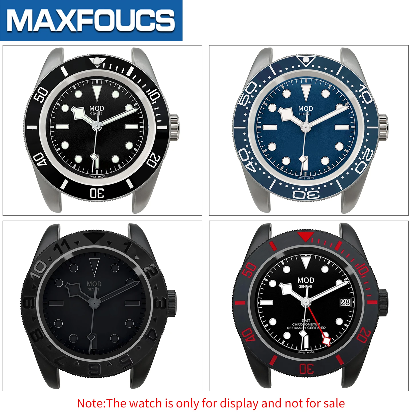 Mattes Retro-Schwarz Bay-Style Uhrengehäuse MOD SKX NH34 NH36 SKX007 Mit 3-Uhr-Krone Saphir-Lünette Maßgefertigtes Zubehör – Detail 3