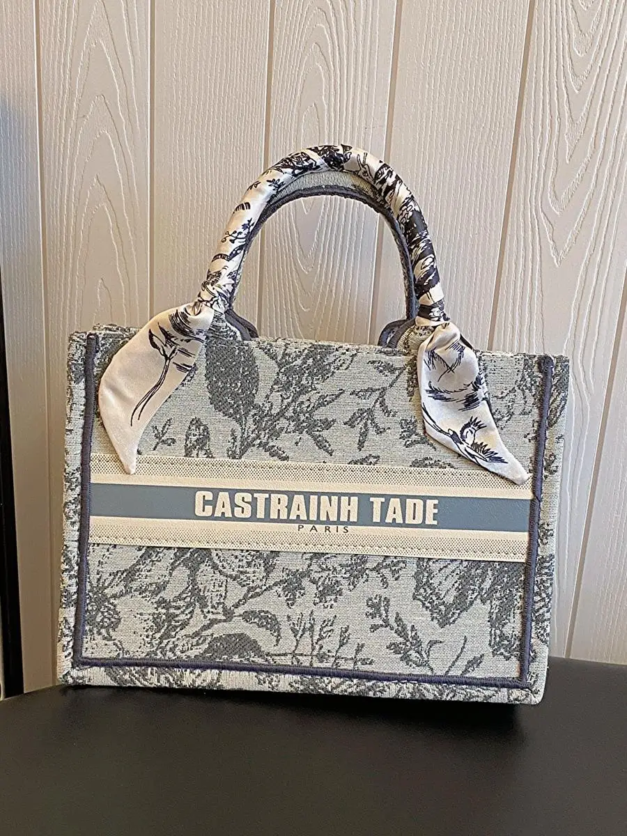 

Модная холщовая сумка-тоут для женщин, сумка для покупок, большая вместительная сумка для работы, модная сумка с мягкой ручкой, новинка весна-лето