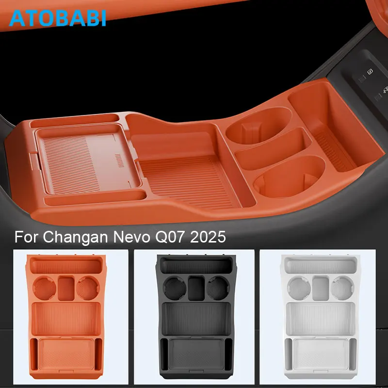 

Car Storage Box For Changan Nevo Q07 2025 Auto Central Control Armrest Box Under Layer Organize Silicone Storage Box Accessories