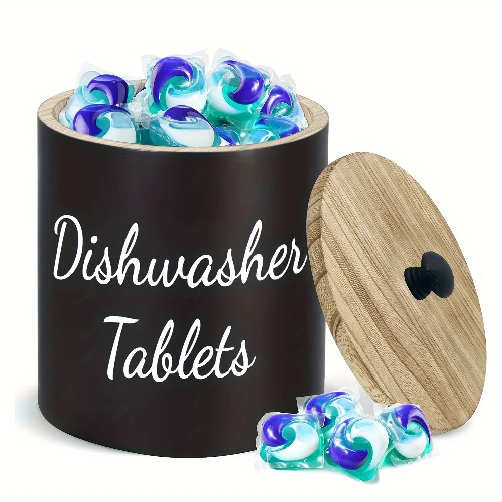 Laundry Pods Container with Lid Stylish Dishwasher Tablet Container Dishwasher Storage Box Holds Sealed Scent Beads Organizer