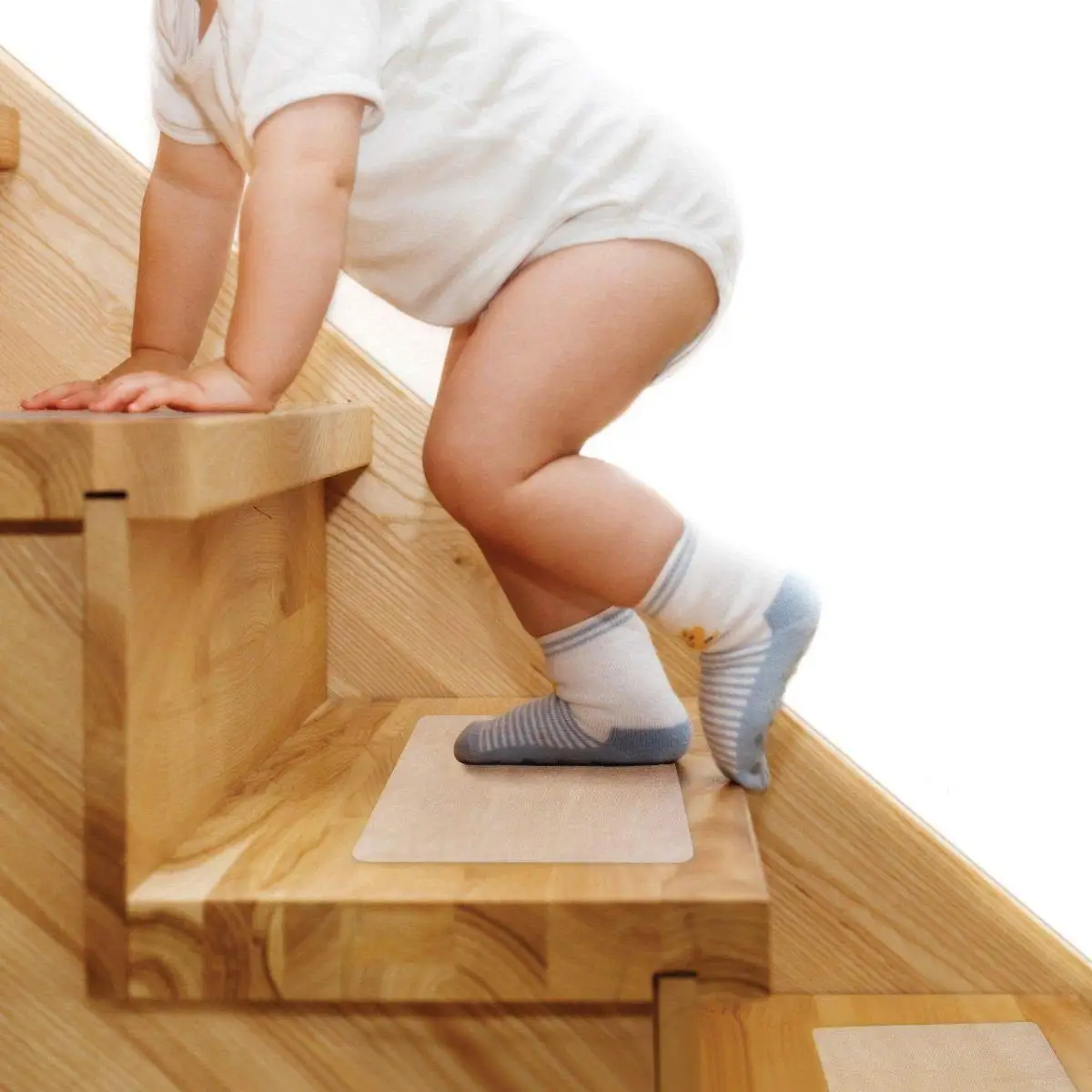 

Non Slip Stair Treads 6x30 Inch, 15 Pack Clear Anti Slip Strips for Wood Steps, Waterproof Grip Tape for Safety