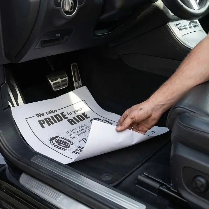 10 Stück Einfache Fußmatten Einweg-Autofußmatten Wasserdicht Rutschfest Papier Fahrzeugschutz Innenraum Auto-Zubehör