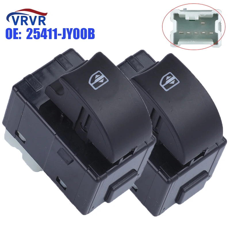 VRVR 25411-JY00B 25411JY00B Power Single Window Switch For Renault Koleos