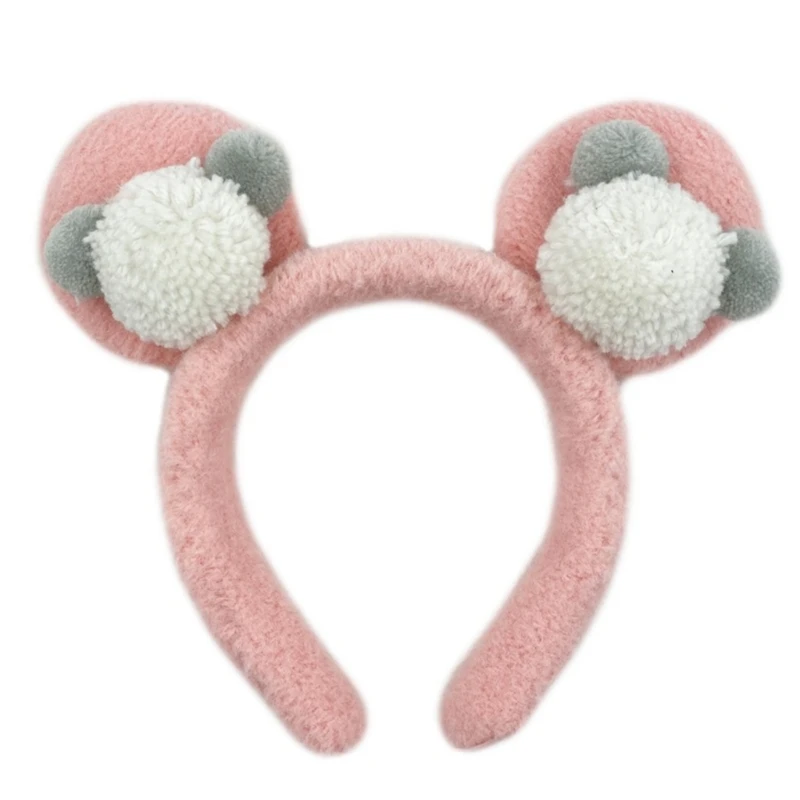 M2EA – serre-tête ours en peluche, bandeau oreilles ours en peluche, serre-tête dessin animé fête, coiffure ours cadeau d'anniversaire