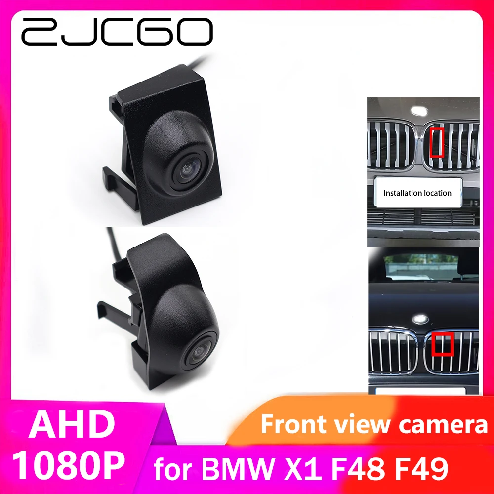 

ZJCGO AHD CVBS 1080P 170° Car LOGO Parking Front View Camera for BMW X1 F48 F49