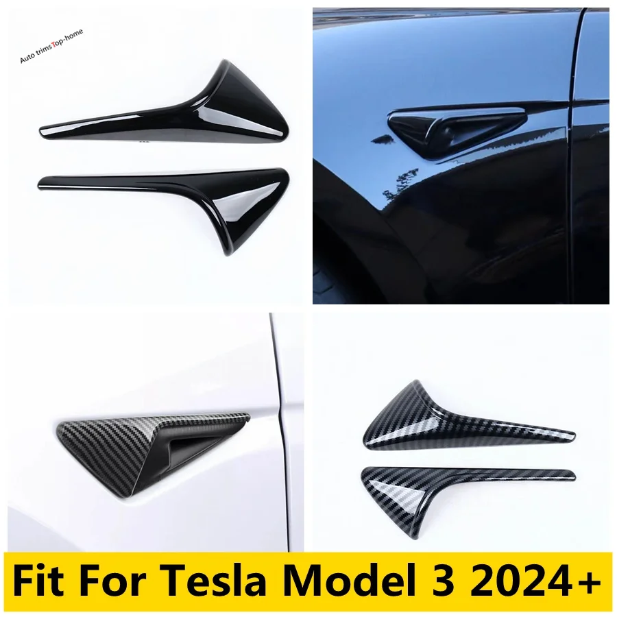 

Camera Protector Cover Trim Fit For Tesla Model 3 2024 + Decoration Frame Car Accessories