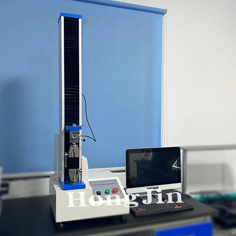 Hong Jin 5kn 10kn Single-Column Computerized Tensile Testing Machine Compression Peeling Shear Tensile Strength Tensile Tester