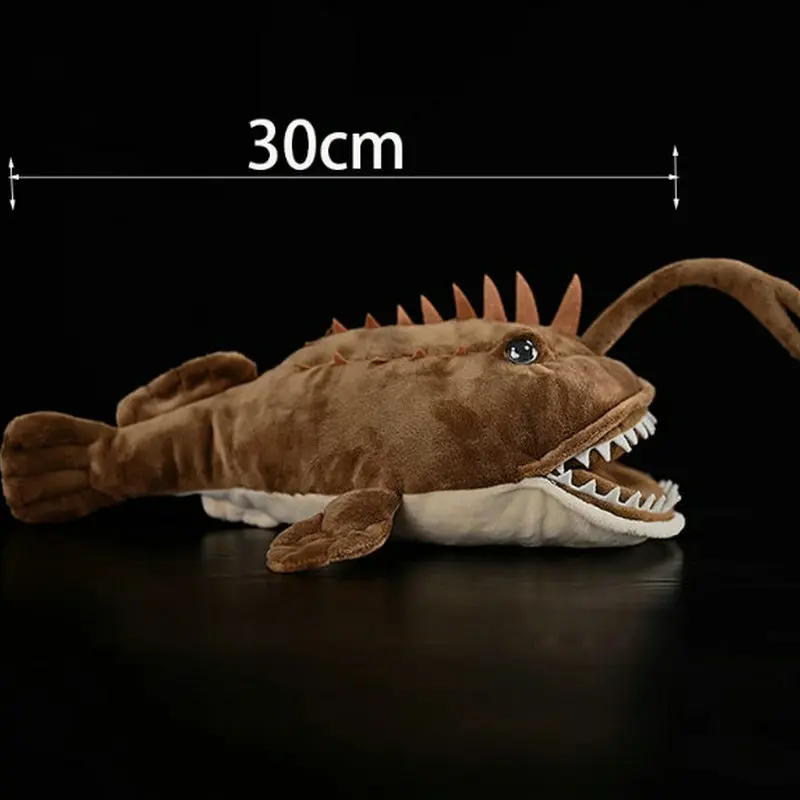 Cute Anglerfish Monkfish High Fidelity Plushie Lophius Americanus Plush Toys Lifelike Sea Animals Simulation Doll Toy Gifts Kids