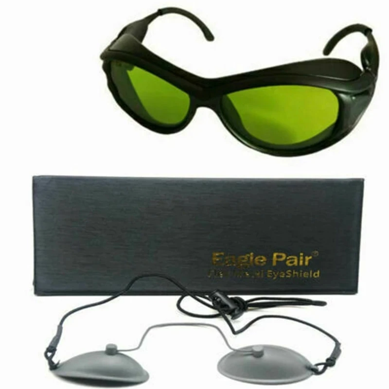 200-2000nm IPL Laser Protection Goggles/Glasses For Operator With OD7+ Stainless Streel Eeypatch For Clients