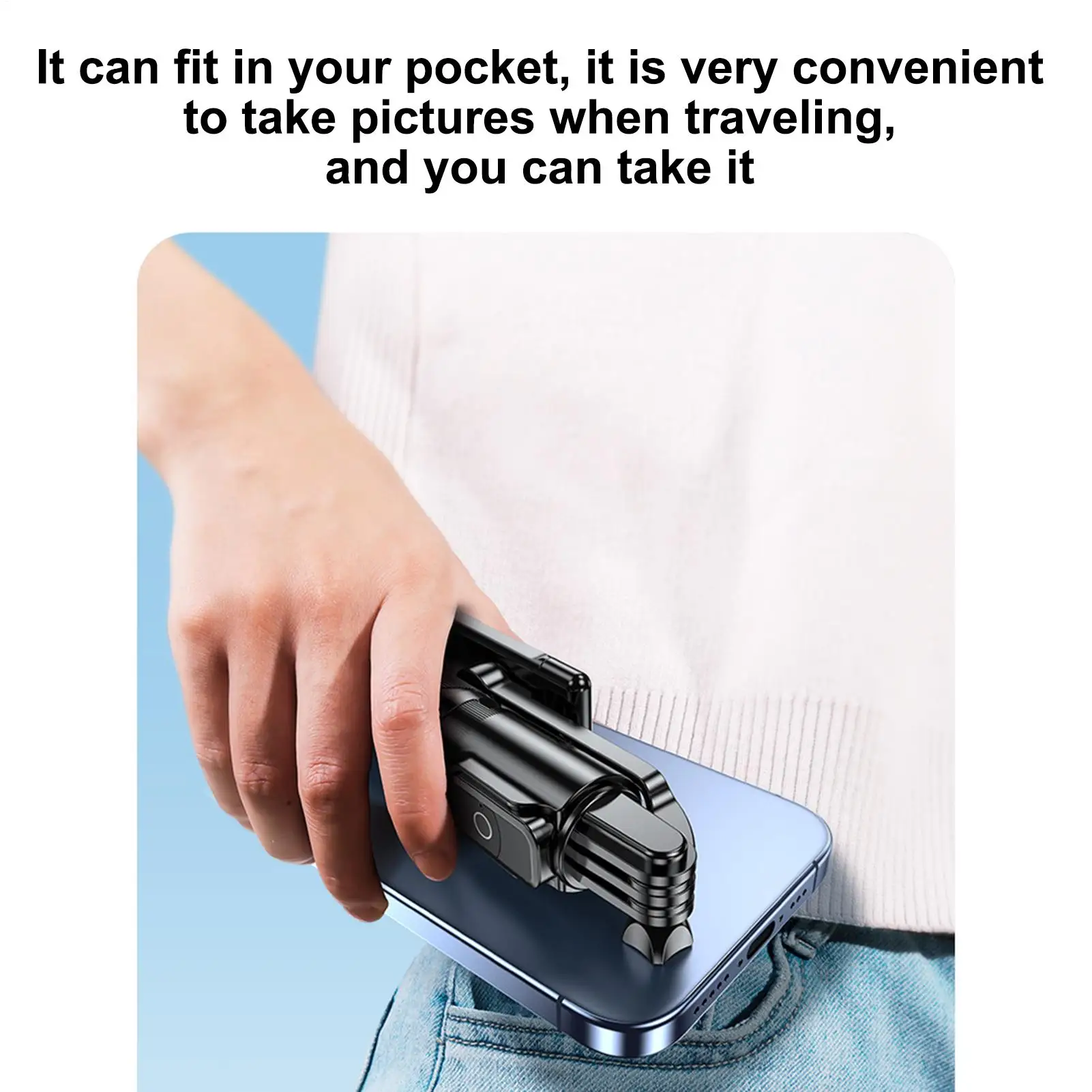 Bastone selfie compatibile con Bluetooth Bastone selfie portatile allungabile wireless con otturatore remoto Treppiedi pieghevoli Bastone selfie