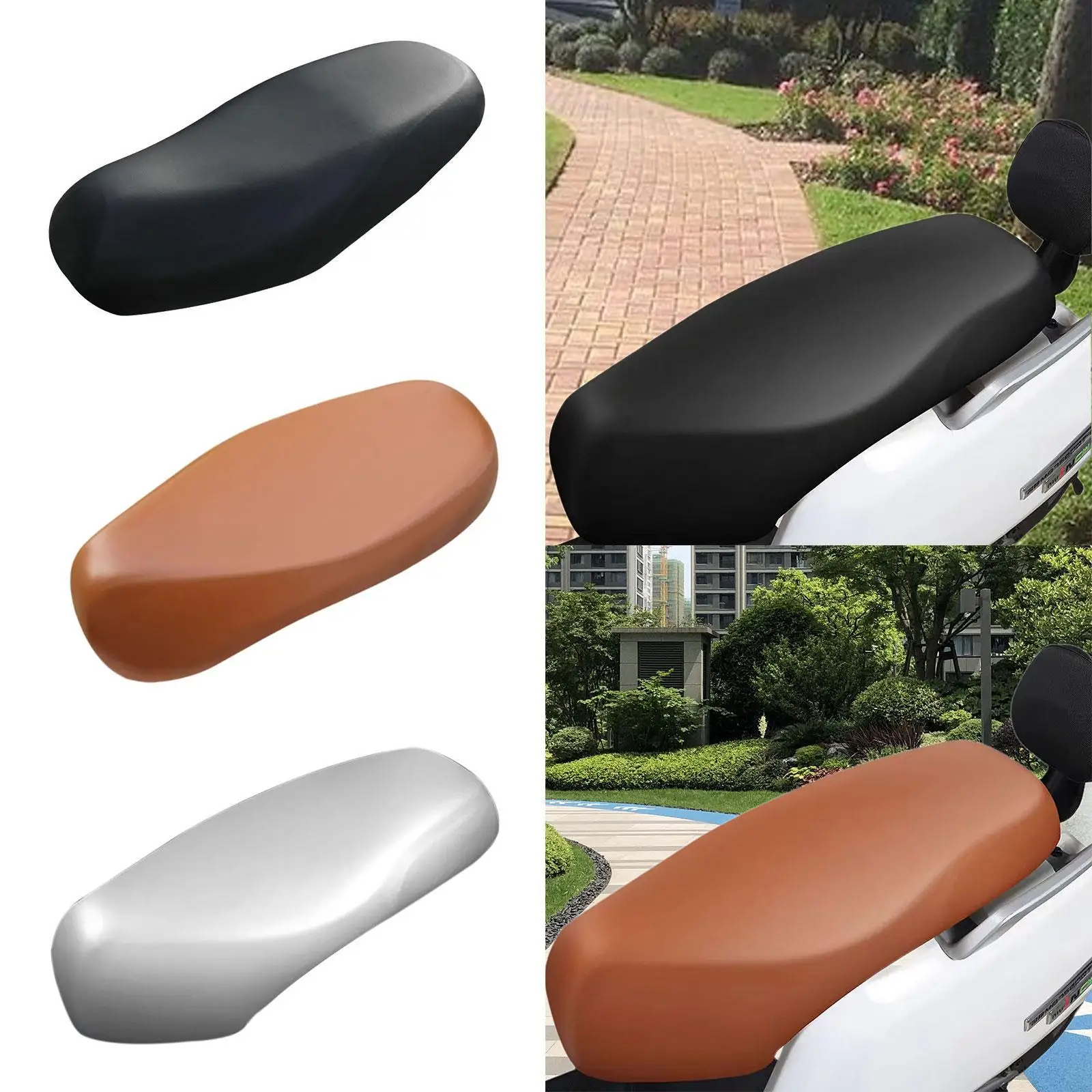

Motorcycle Seat Cushion Cover Breathable Anti Slip Comfortable Motorbike Stretch Edges for Travel All Season Summer Riding